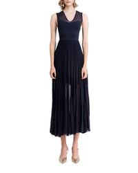Navy Blue Heart Shape Design Dress