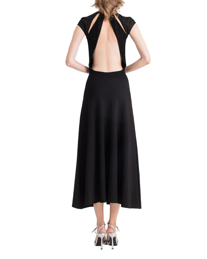 Knit Midi Dress With Cut-Outs