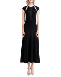 Knit Midi Dress With Cut-Outs