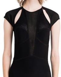 Knit Midi Dress With Cut-Outs