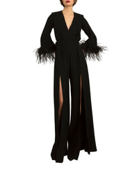 V-Neckline Loose Jumpsuit