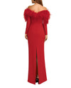 Off-Shoulder Slim Red Dress