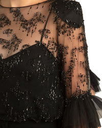Fully Beaded Ruffled Top