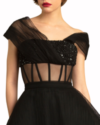 Beaded Asymmetrical Corset