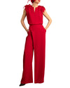 Crepe Top with Overlapped Pants