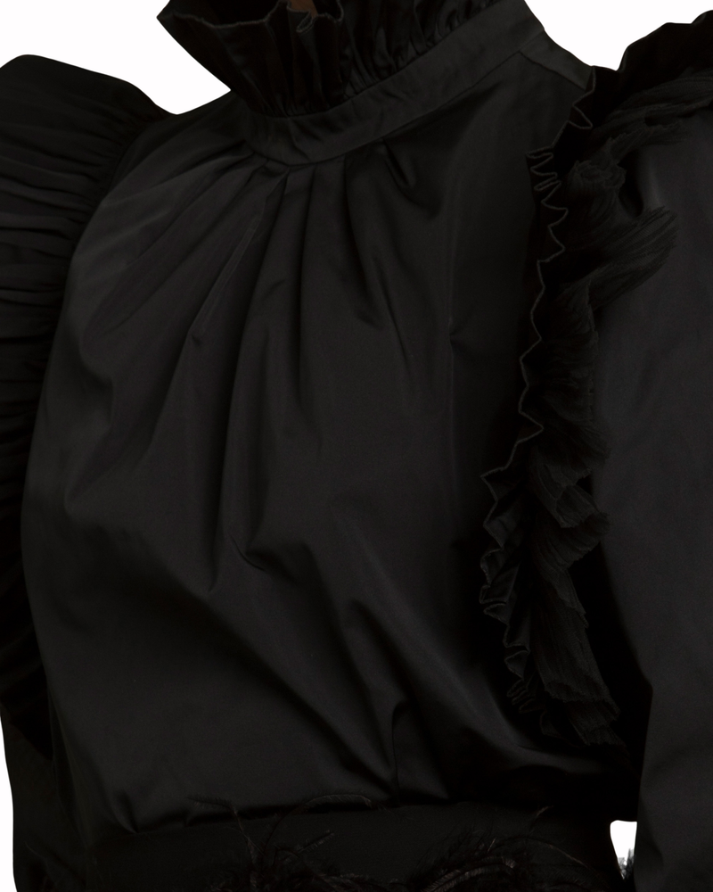 Ruffled Shoulders Top