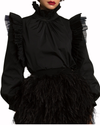 Ruffled Shoulders Top