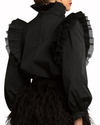 Ruffled Shoulders Top