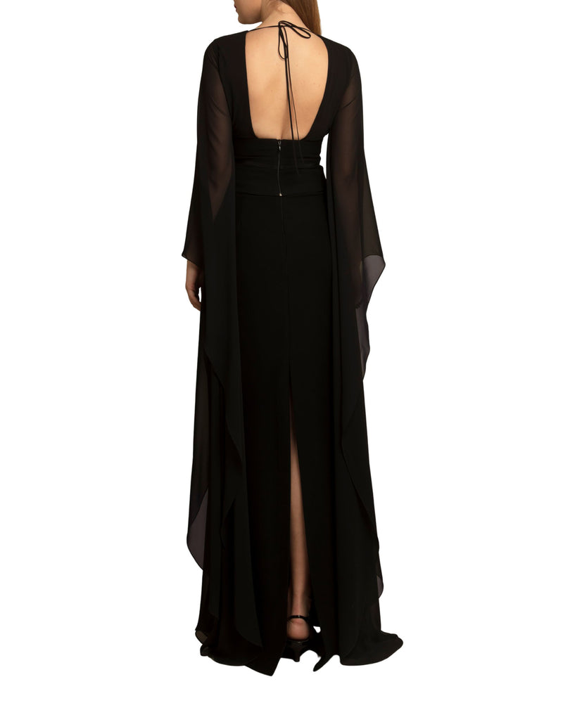 V-Neckline top paired with a slim cut skirt