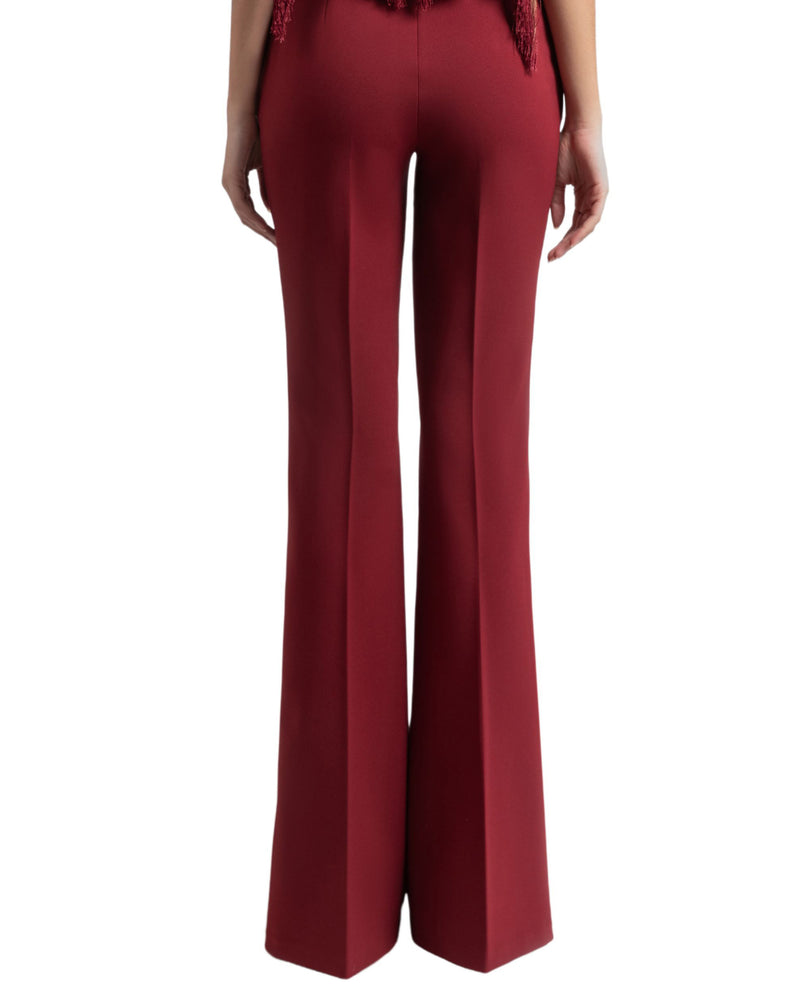 Straight-Cut Crepe Pants