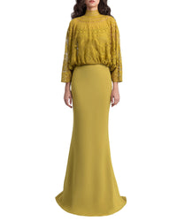 Lace Top and Slim-Cut Skirt