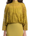 Lace Top and Slim-Cut Skirt