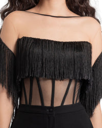 Long Sleeves Tassel Top