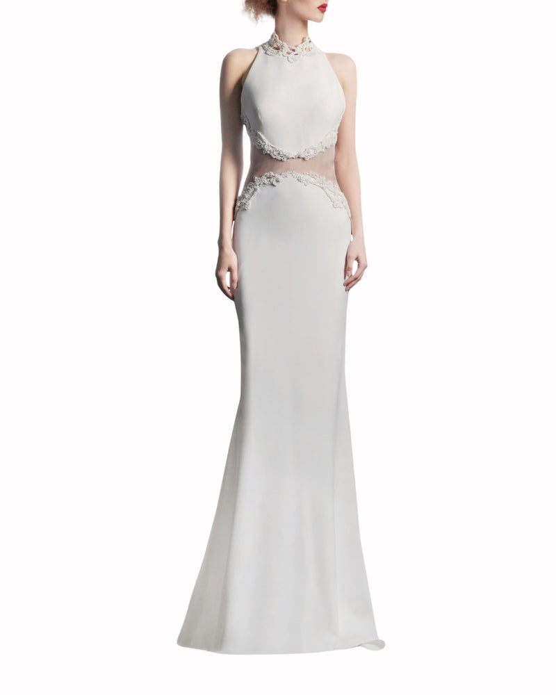 Illusion Cut-Out Bridal Dress