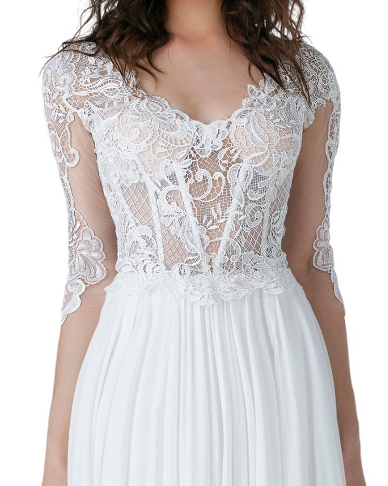 Lace Dress with Sleeves