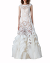 Structured Chiffon Panels Bridal Dress
