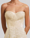 Rushed Tulle Strapless Dress
