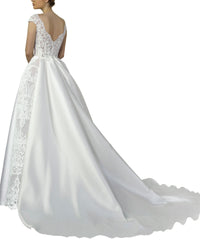 Guipure With Piqué Gown