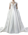 Guipure With Piqué Gown