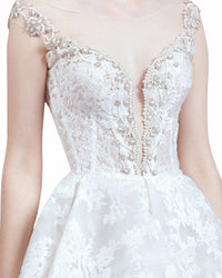 Flared Embroidered Gown