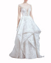 Flared Embroidered Gown