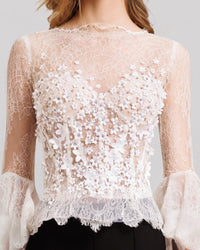 Corseted Tulle Top Paired With Pants