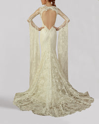 Floor-Length Sleeves Bridal Dress