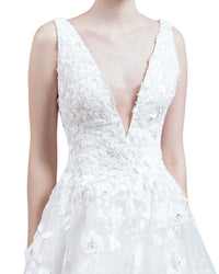Deep V-Neckline Dress