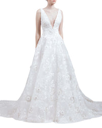 Deep V-Neckline Dress