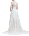 Halter-Neck Guipure Gown
