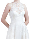 Halter-Neck Guipure Gown