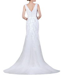 Plunging V-Neckline Gown