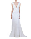 Plunging V-Neckline Gown