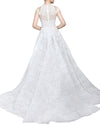 Scalloped Neckline Gown