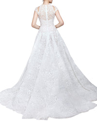 Scalloped Neckline Gown