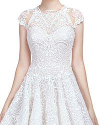 Scalloped Neckline Gown