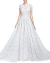 Scalloped Neckline Gown