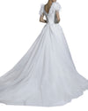 Feather-Adorned Gown